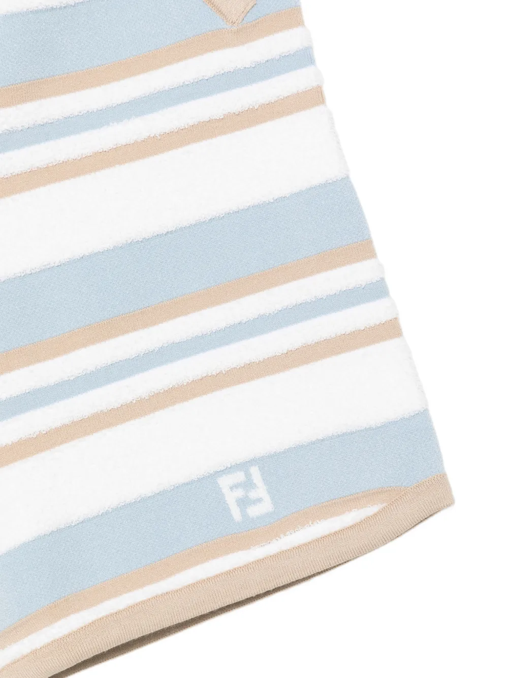Fendi Kids Gestreepte shorts Wit