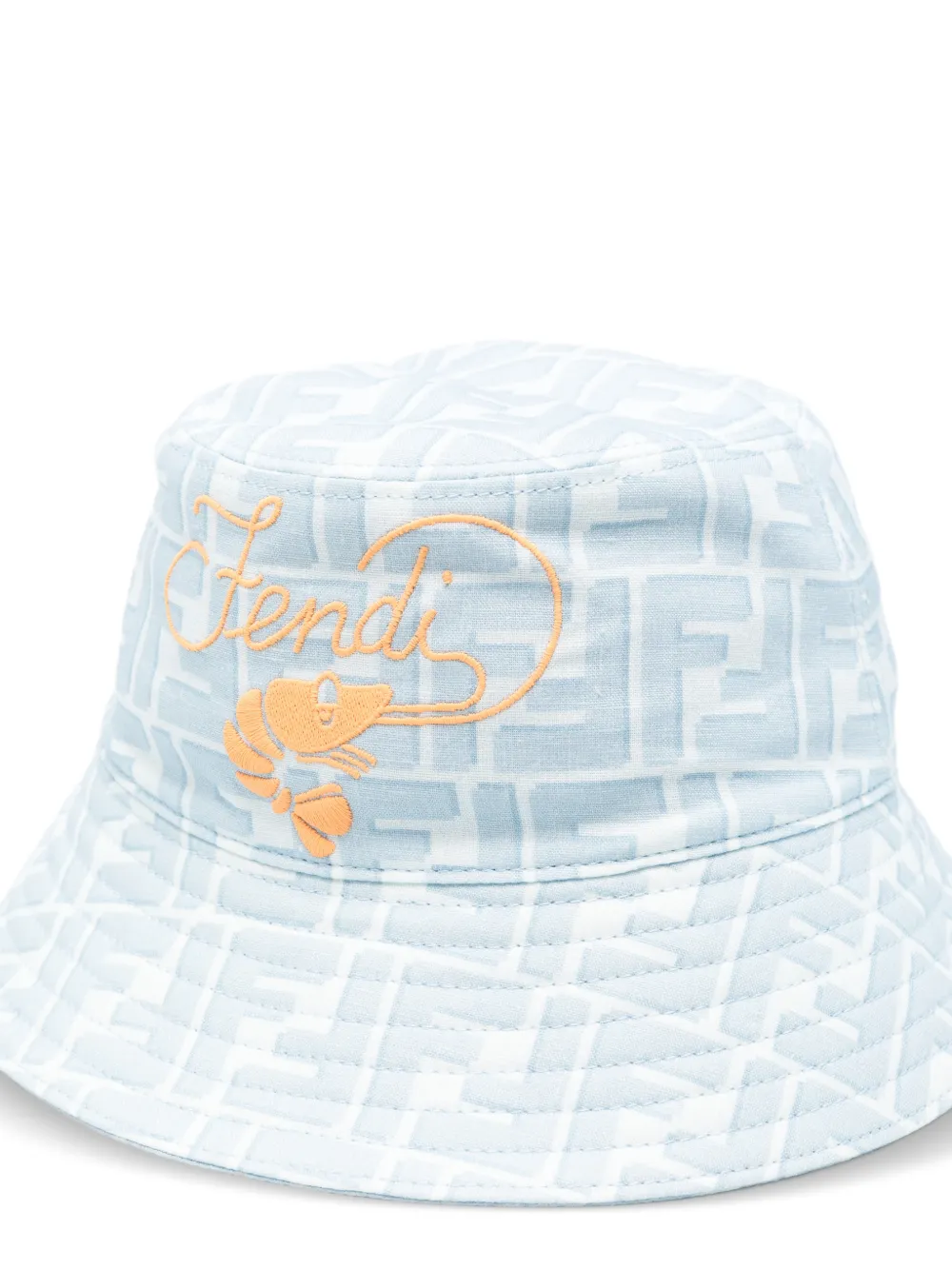 Fendi Kids Vissershoed met FF-logoprint Blauw