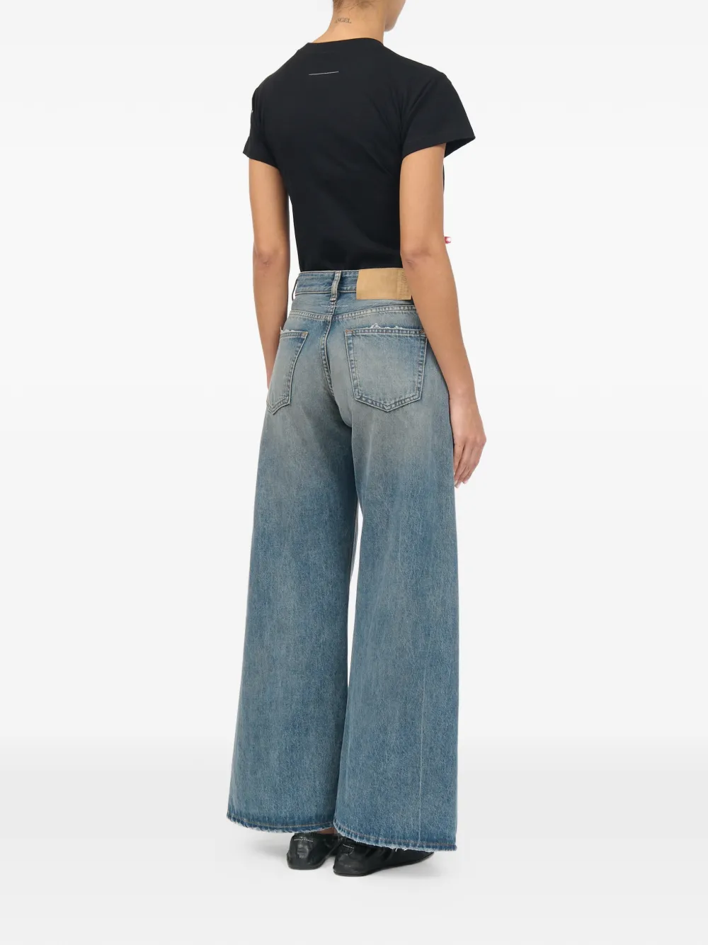 MM6 Maison Margiela Jeans met wijde pijpen Blauw