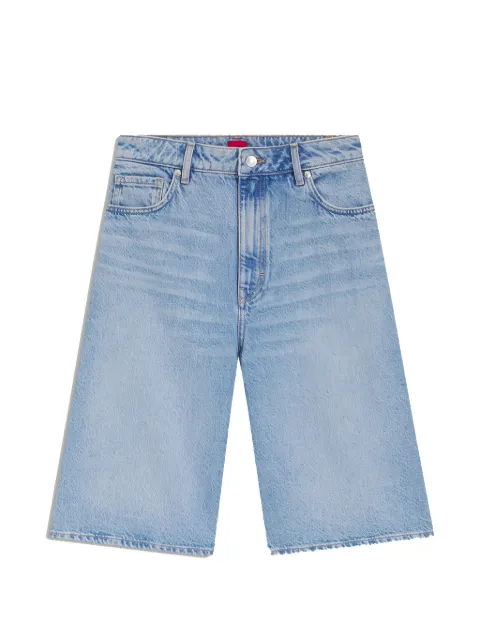 HUGO faded-effect denim shorts