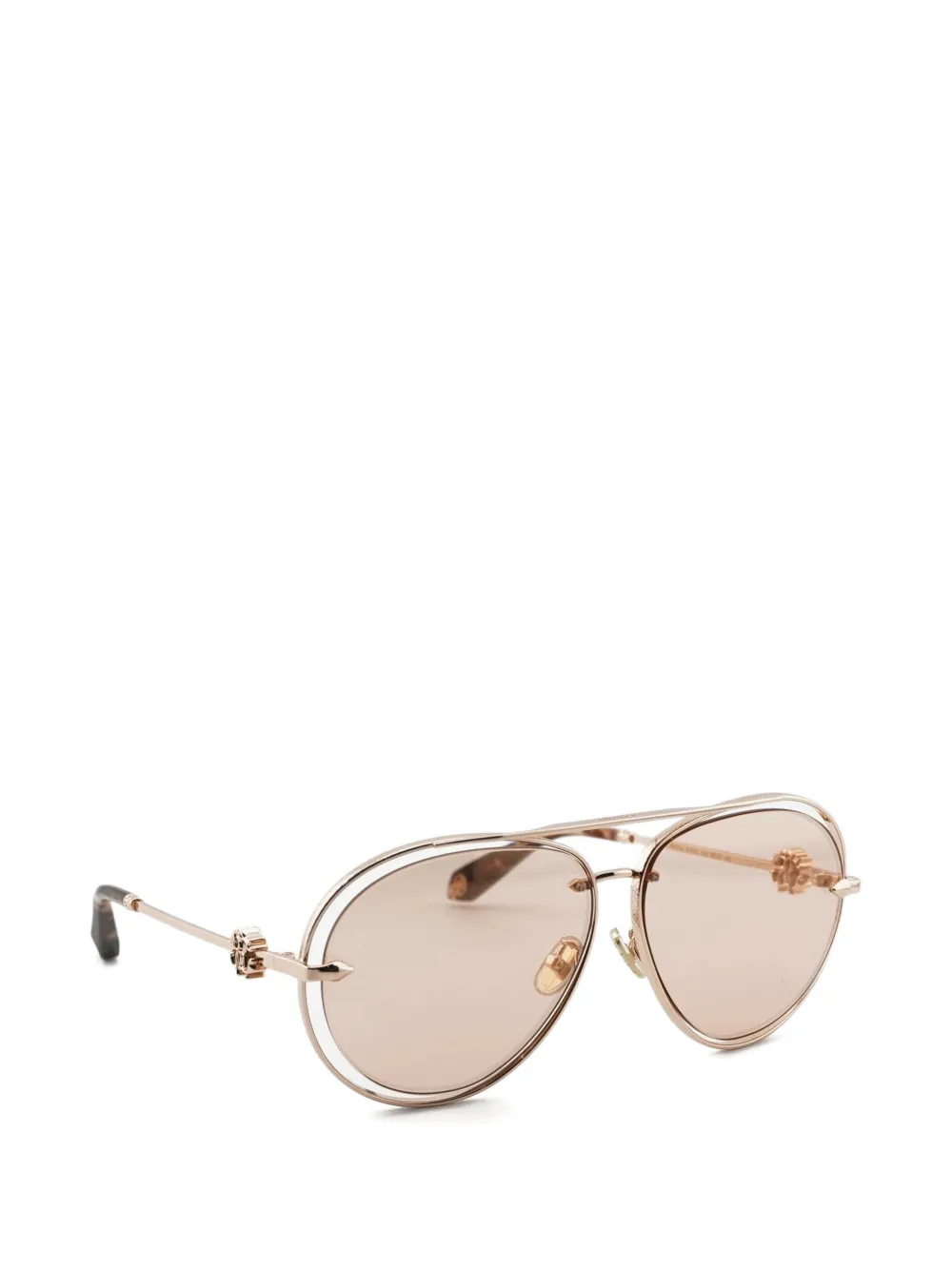 Roberto Cavalli Zonnebril met piloten montuur en gegraveerd detail Roze
