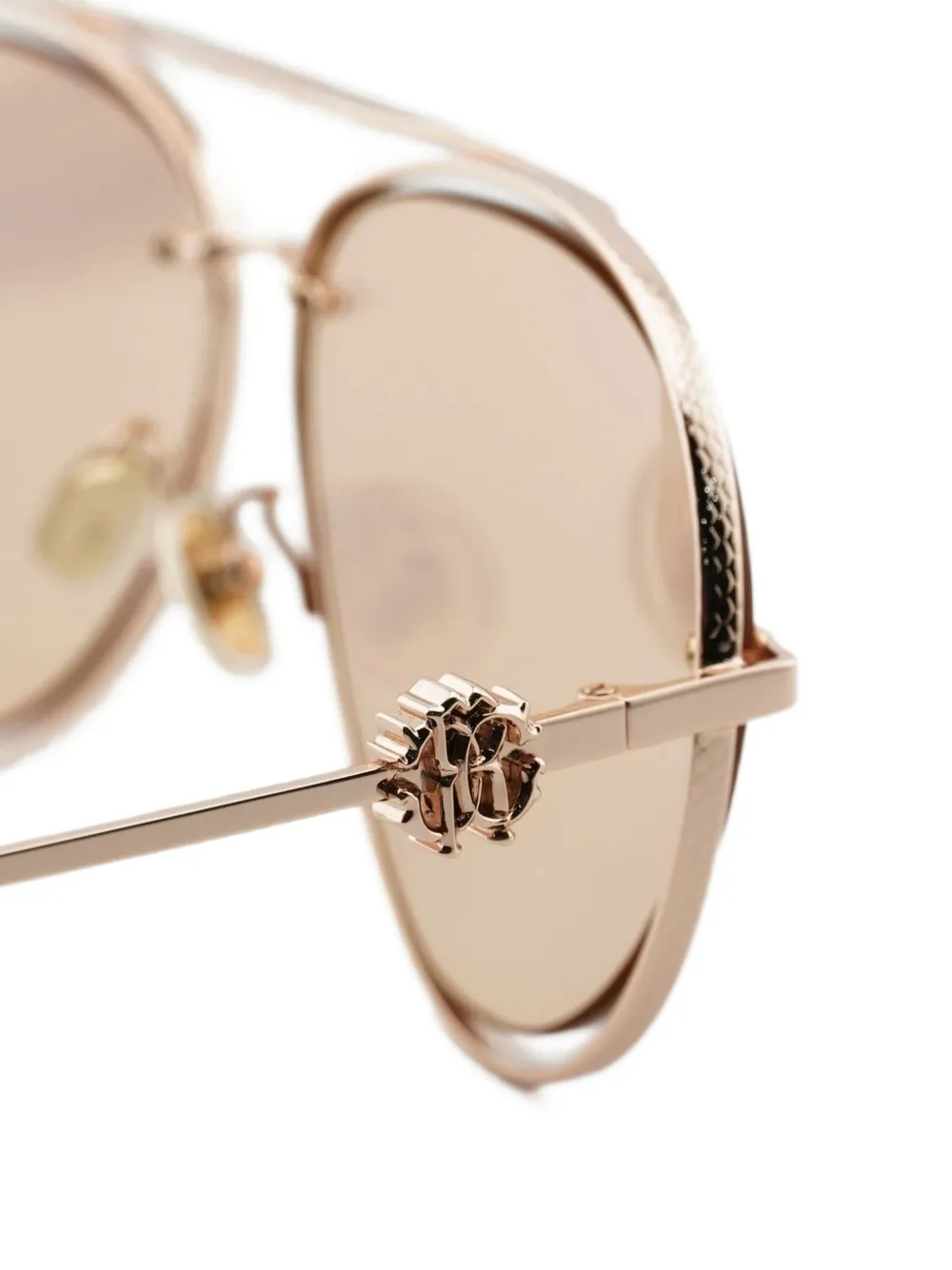 Roberto Cavalli Zonnebril met piloten montuur en gegraveerd detail Roze