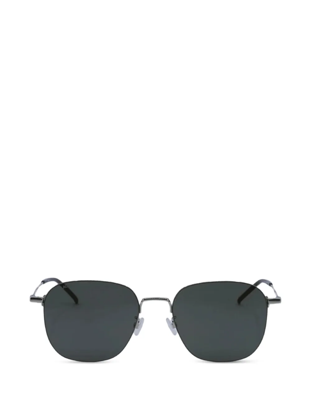 Saint Laurent Eyewear rectangle-frame logo-engraved sunglasses - Silber