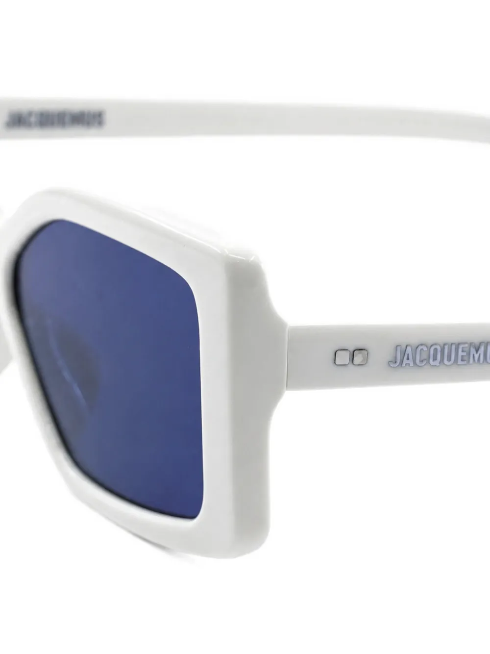 Jacquemus Zonnebril met logo Wit