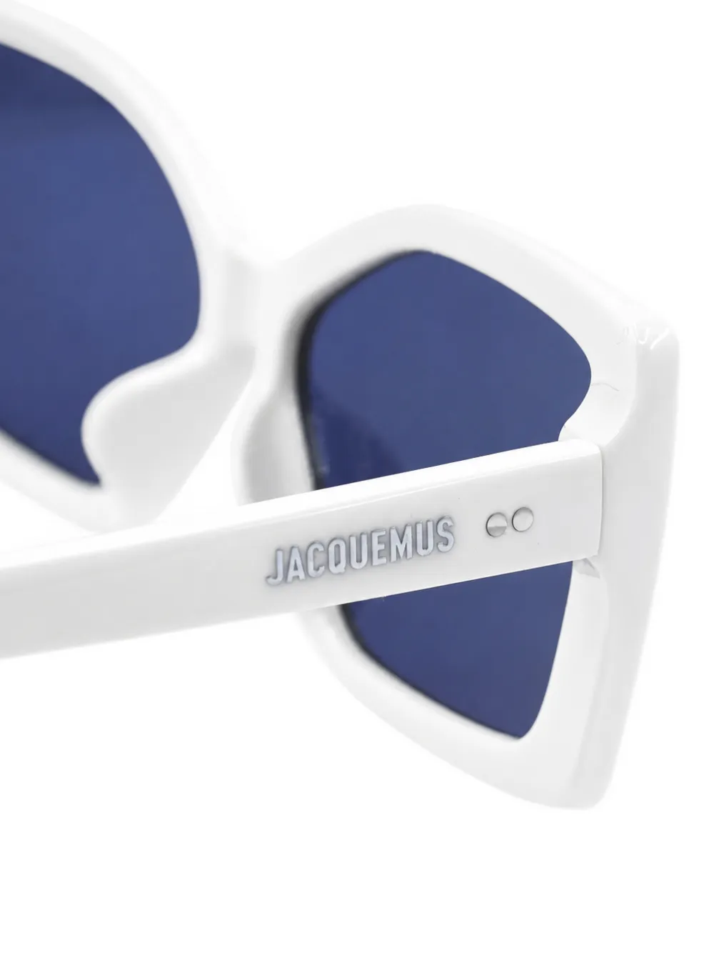 Jacquemus Zonnebril met logo Wit