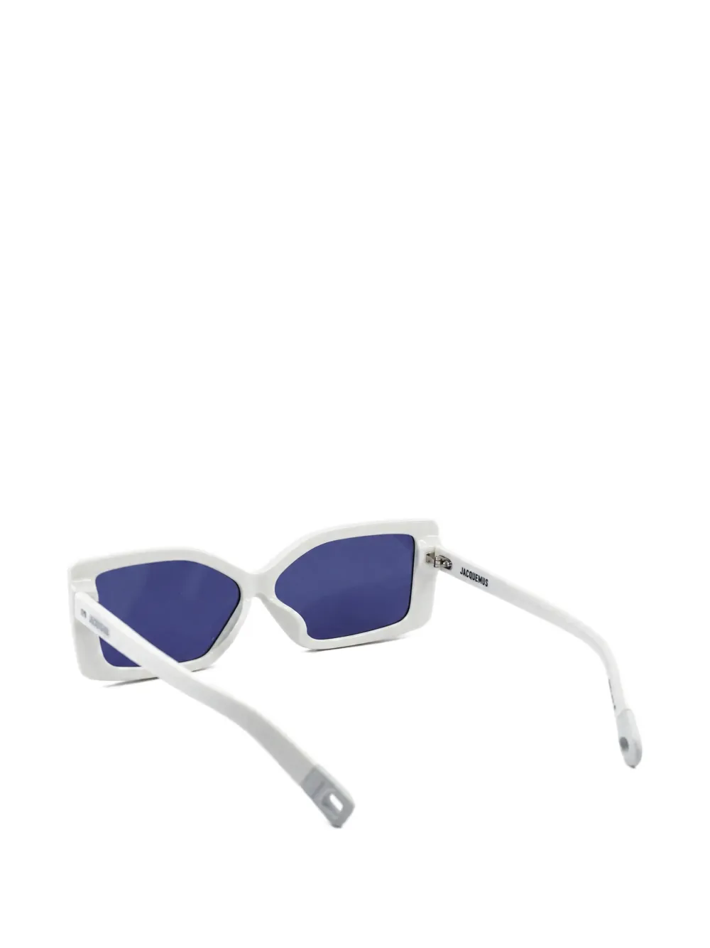 Jacquemus Zonnebril met logo Wit
