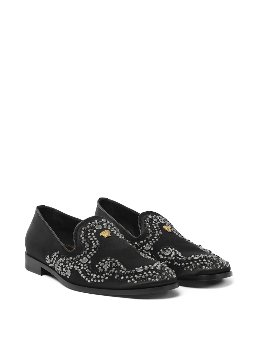 Versace Medusa-embellished loafers Zwart