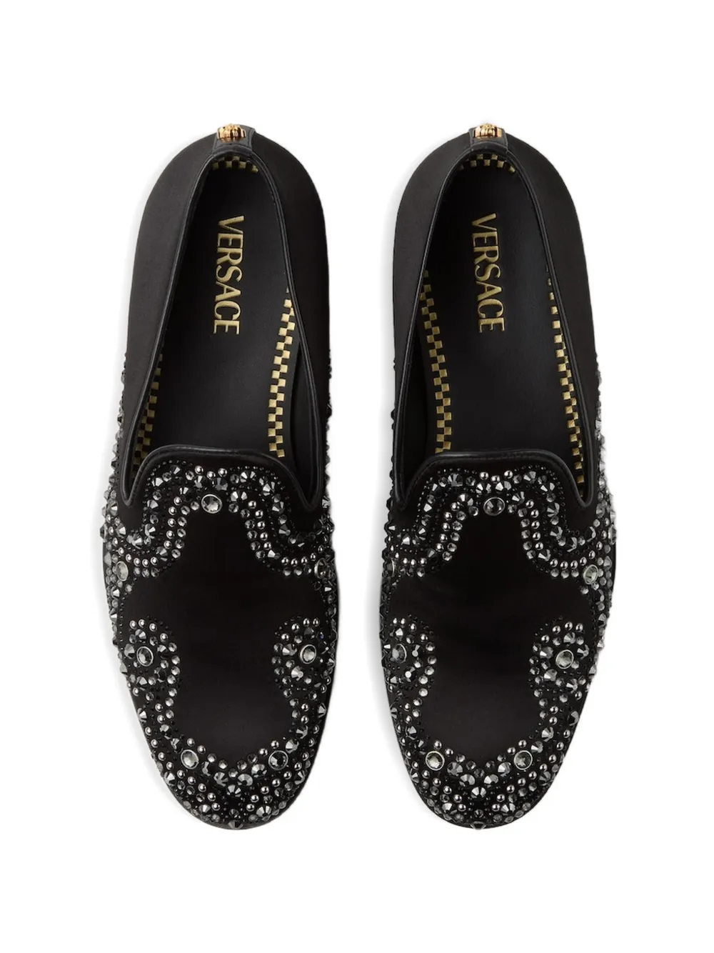 Versace Medusa-embellished loafers Zwart