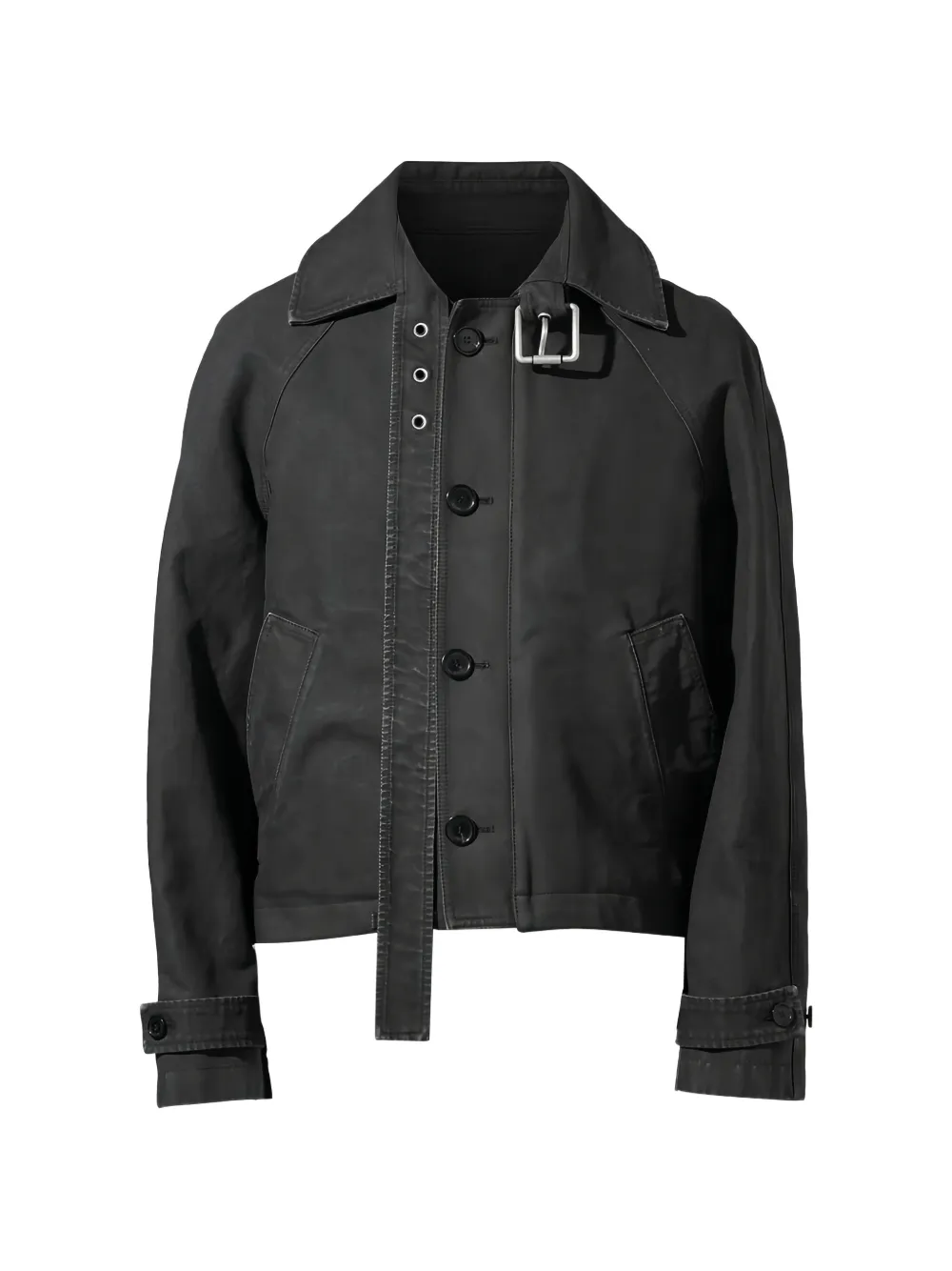 LOEWE belted raglan-sleeve jacket - Schwarz