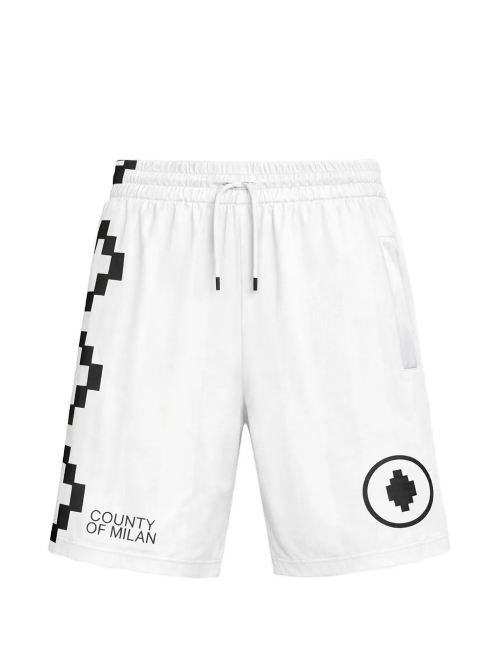 COUNTY OF MILAN logo-print shorts - Bianco