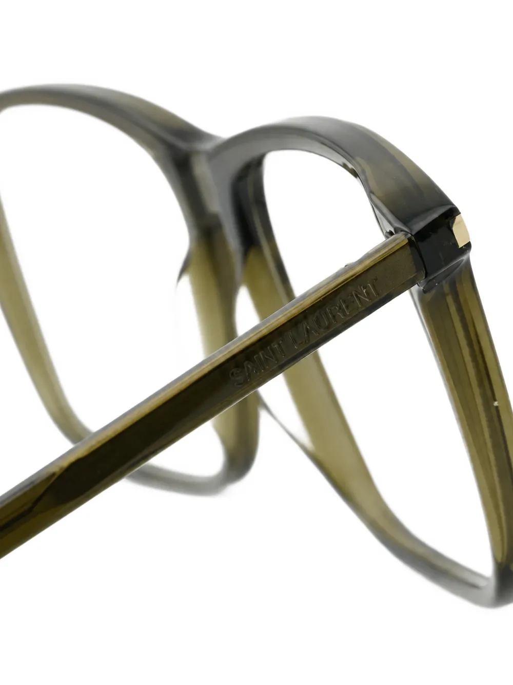 Saint Laurent Eyewear Bril met vierkant montuur Groen