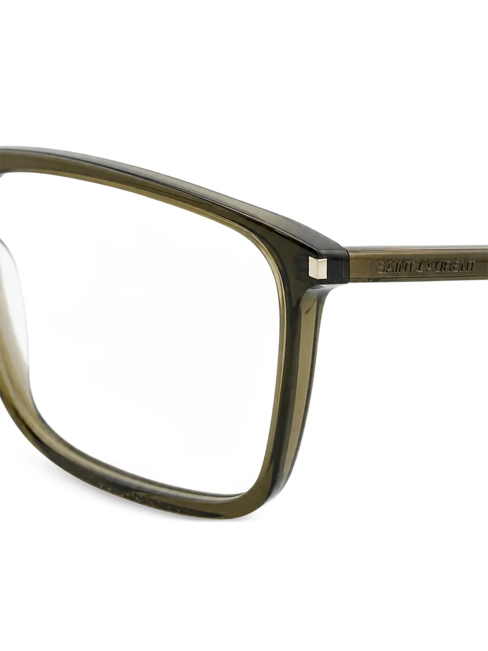 Saint Laurent Eyewear Bril met vierkant montuur Groen