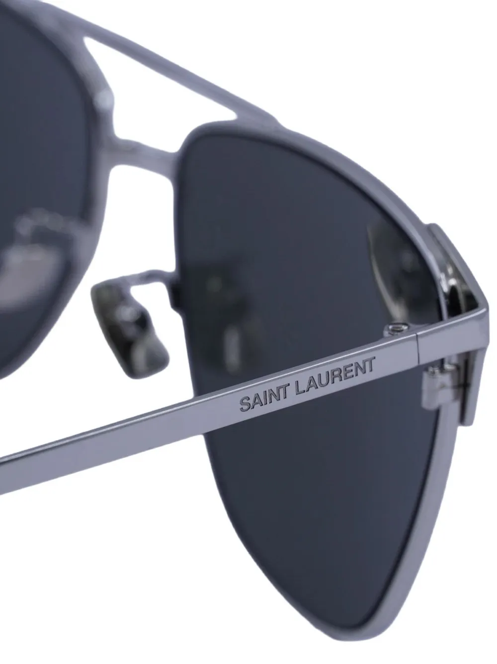 Saint Laurent Eyewear Zonnebril met vierkant montuur Grijs