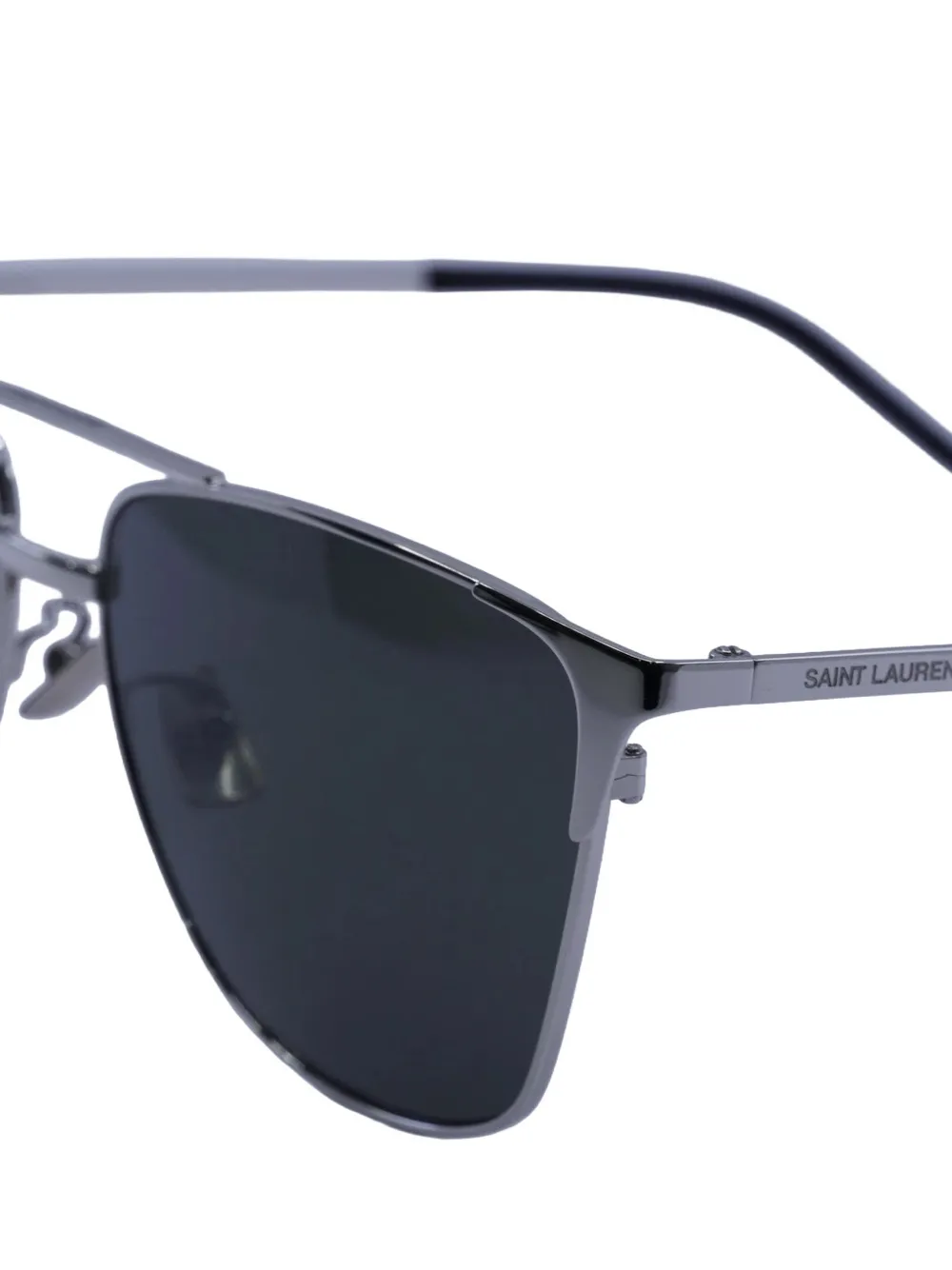 Saint Laurent Eyewear Zonnebril met vierkant montuur Grijs