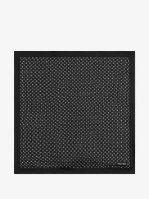 TOM FORD pañuelo de bolsillo de seda con estampado de lunares