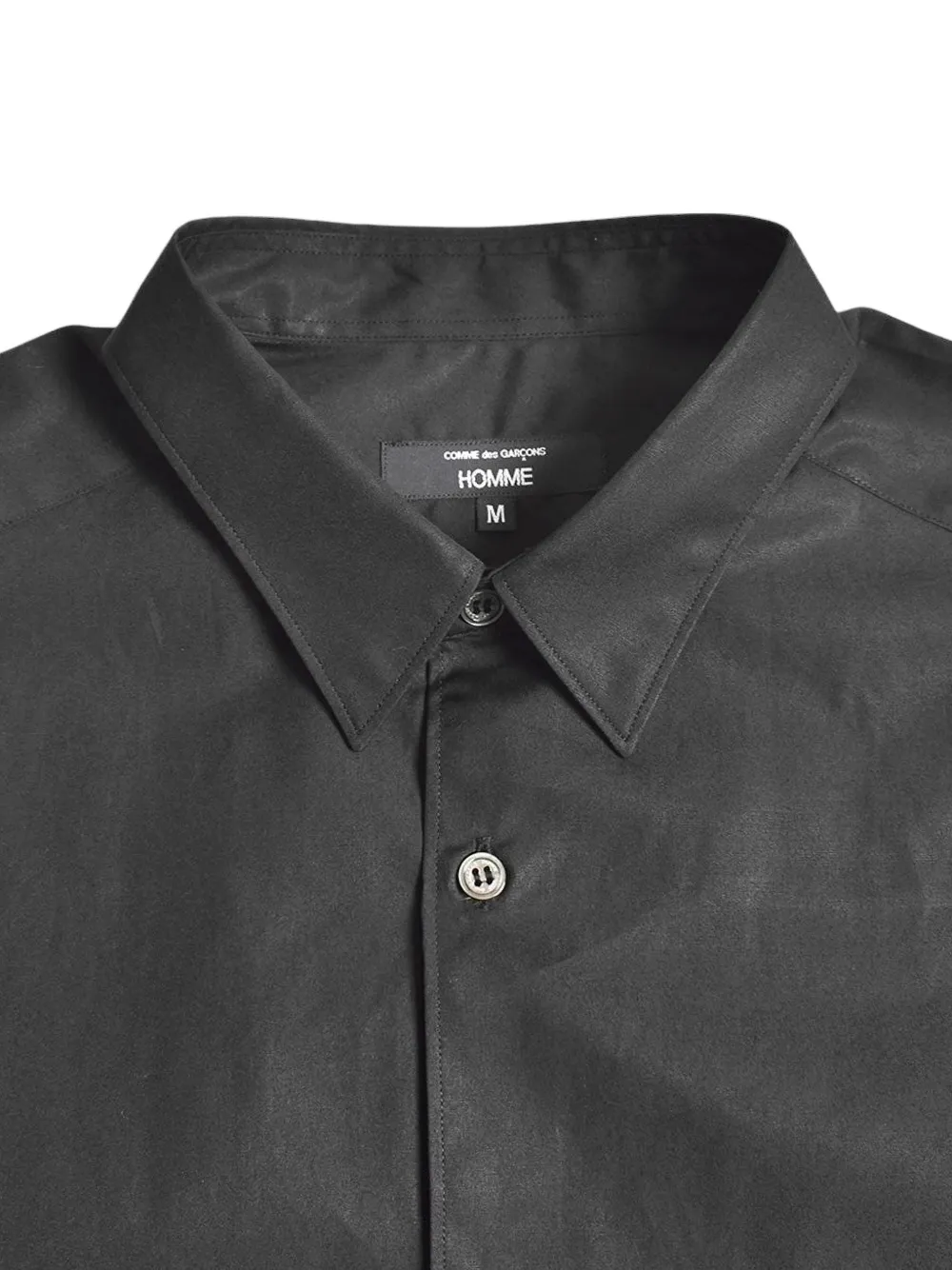 Comme des Garçons Homme Overhemd met borstzak Zwart