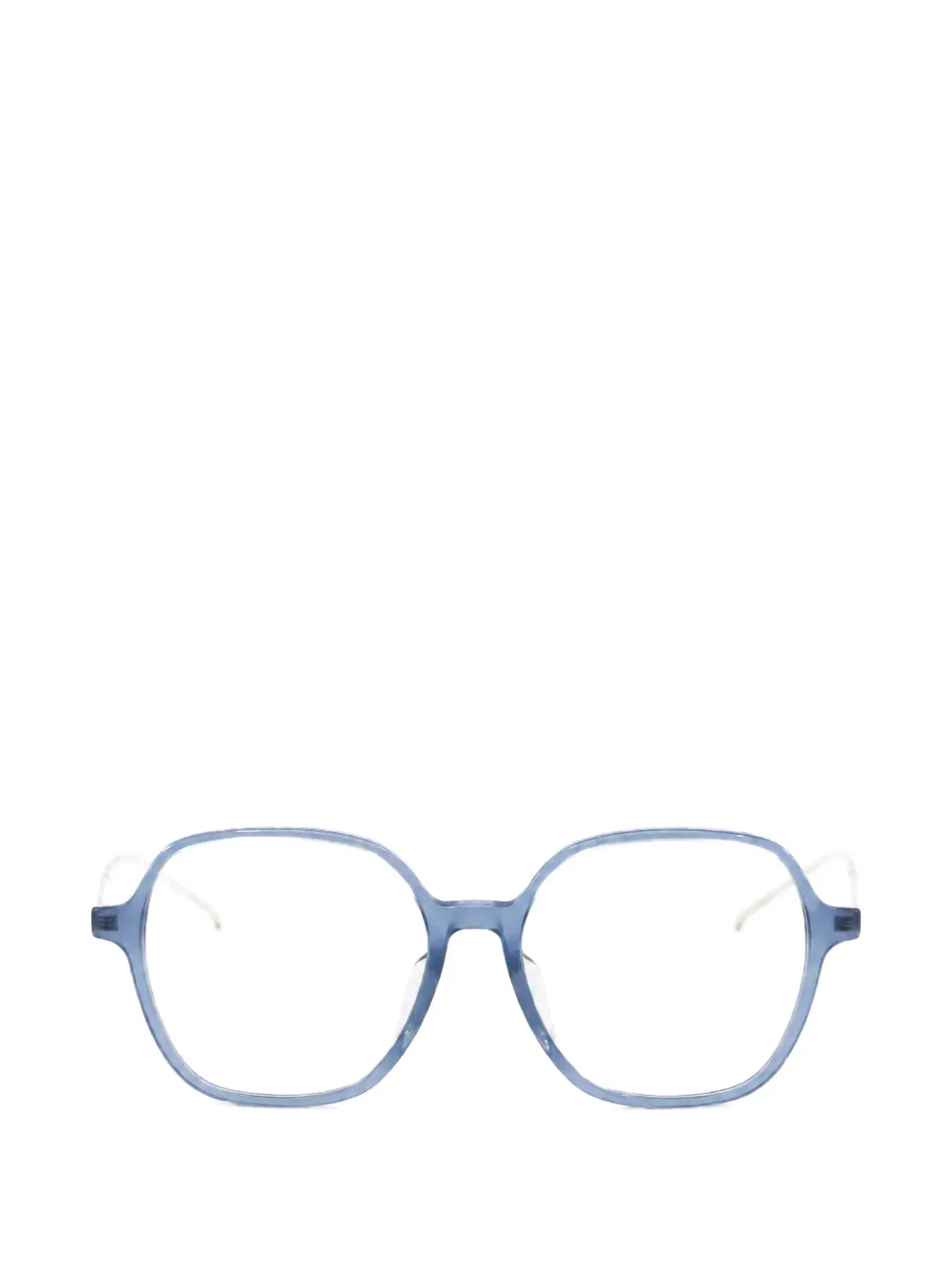 Jimmy Choo glitter-embellished square-frame glasses - Blu