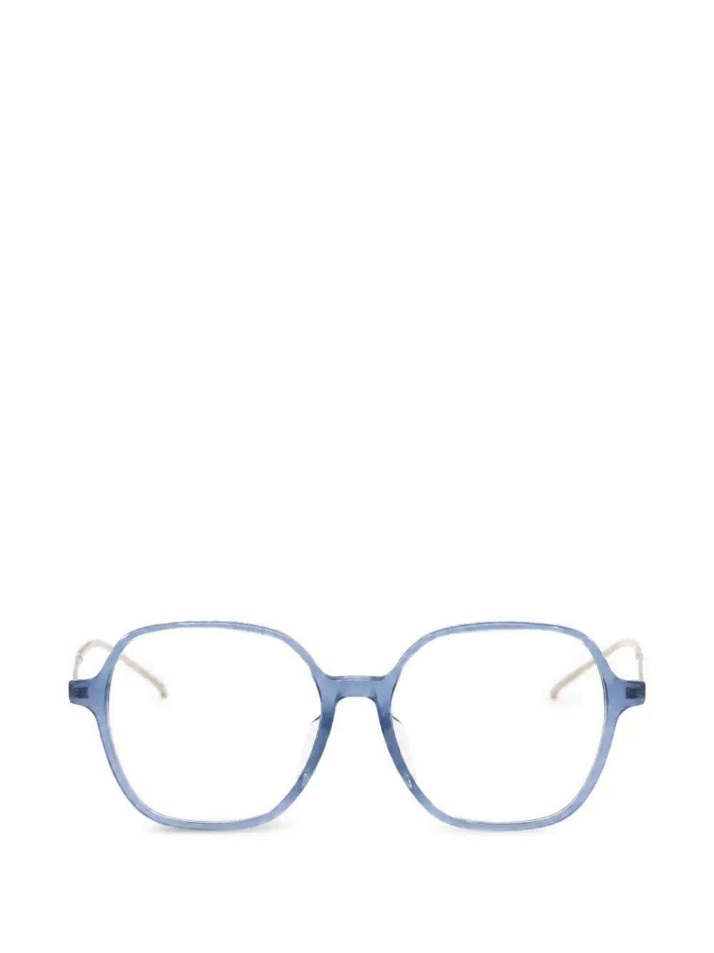 Jimmy Choo glitter-embellished square-frame glasses - Blau