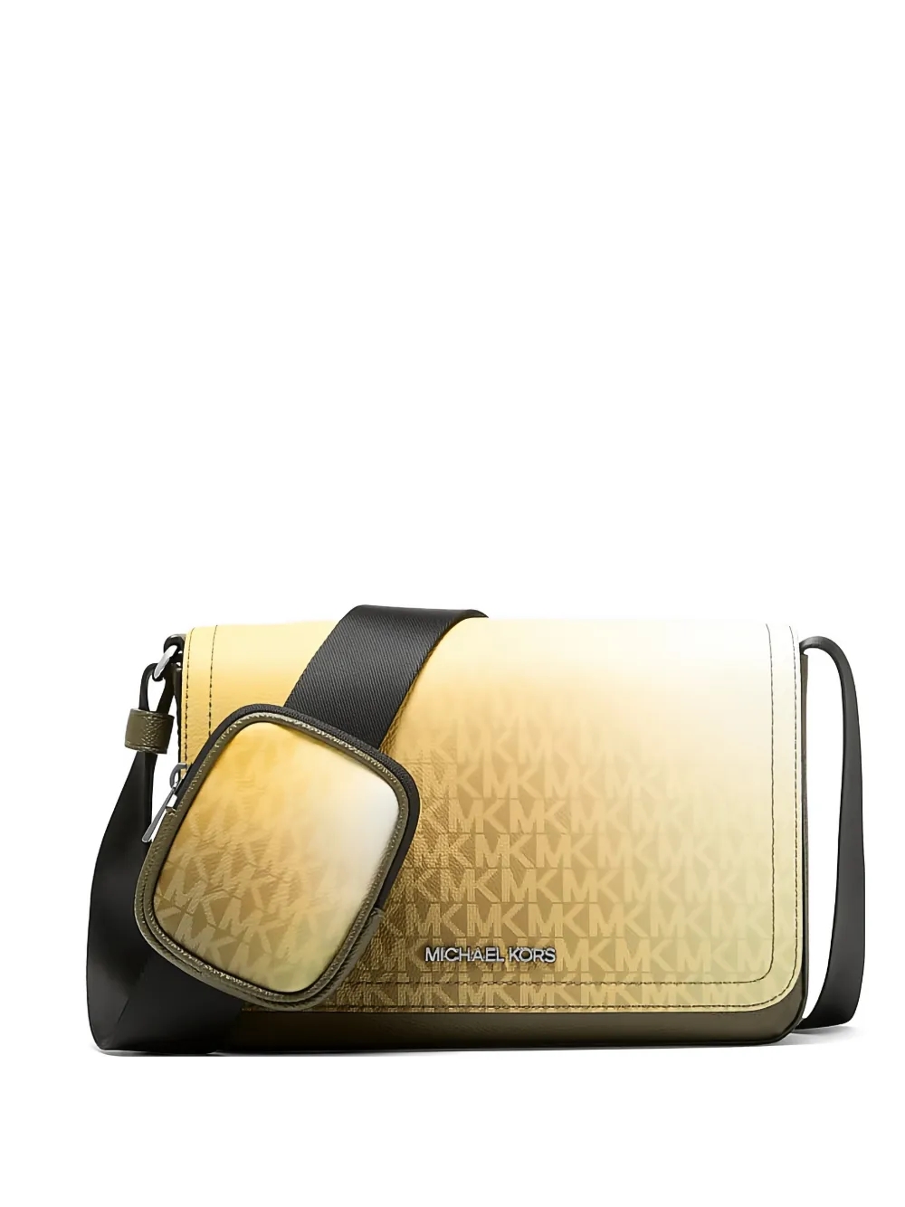 Michael Kors small Cooper Ombré Signature print messenger bag - Toni neutri