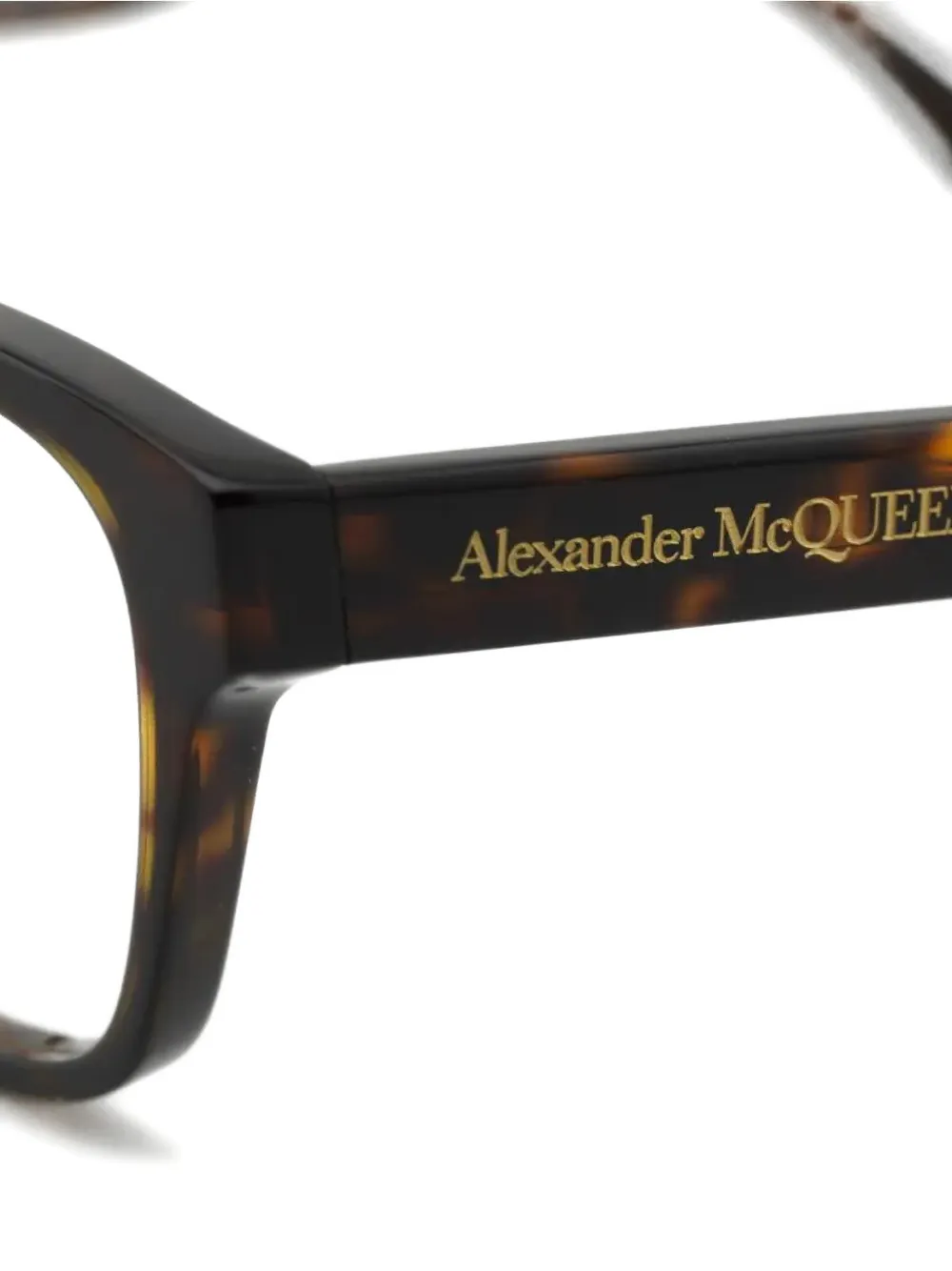 Alexander McQueen Eyewear Zonnebril met schildpadschild-design Bruin