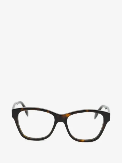 Alexander McQueen Eyewear square-frame tortoiseshell-effect glasses