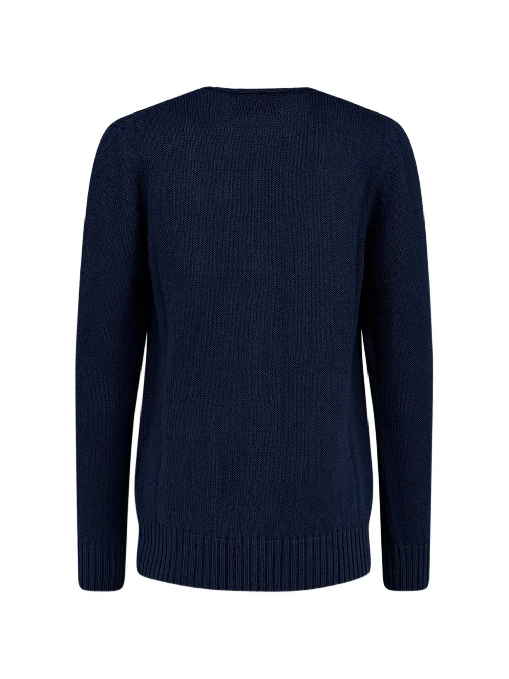  Alpha Studio Ribbed-trim Button-up Cardigan - Bleu 