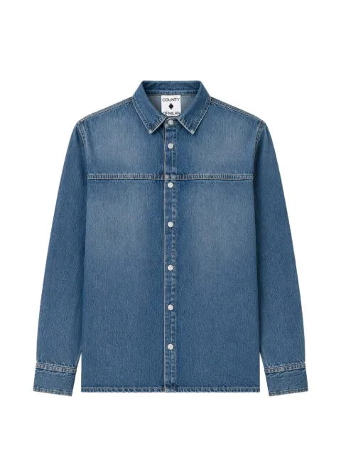 COUNTY OF MILAN Cross-print denim shirt