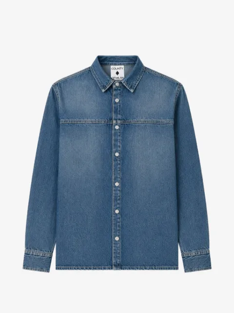 COUNTY OF MILAN Cross-print denim shirt