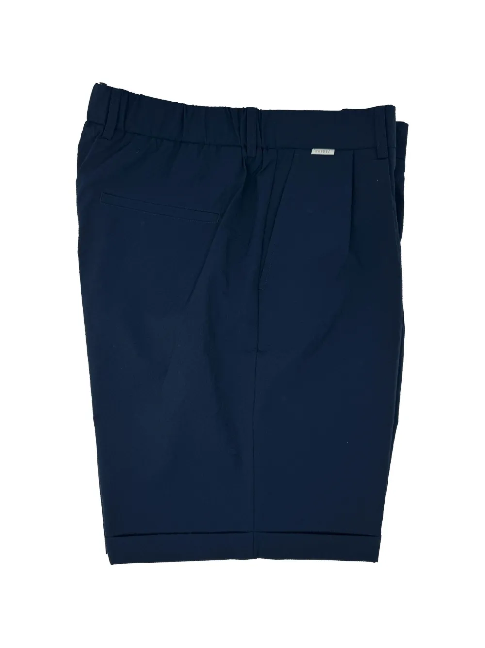 04651 / A TRIP IN A BAG pleated turn-up shorts - Blu