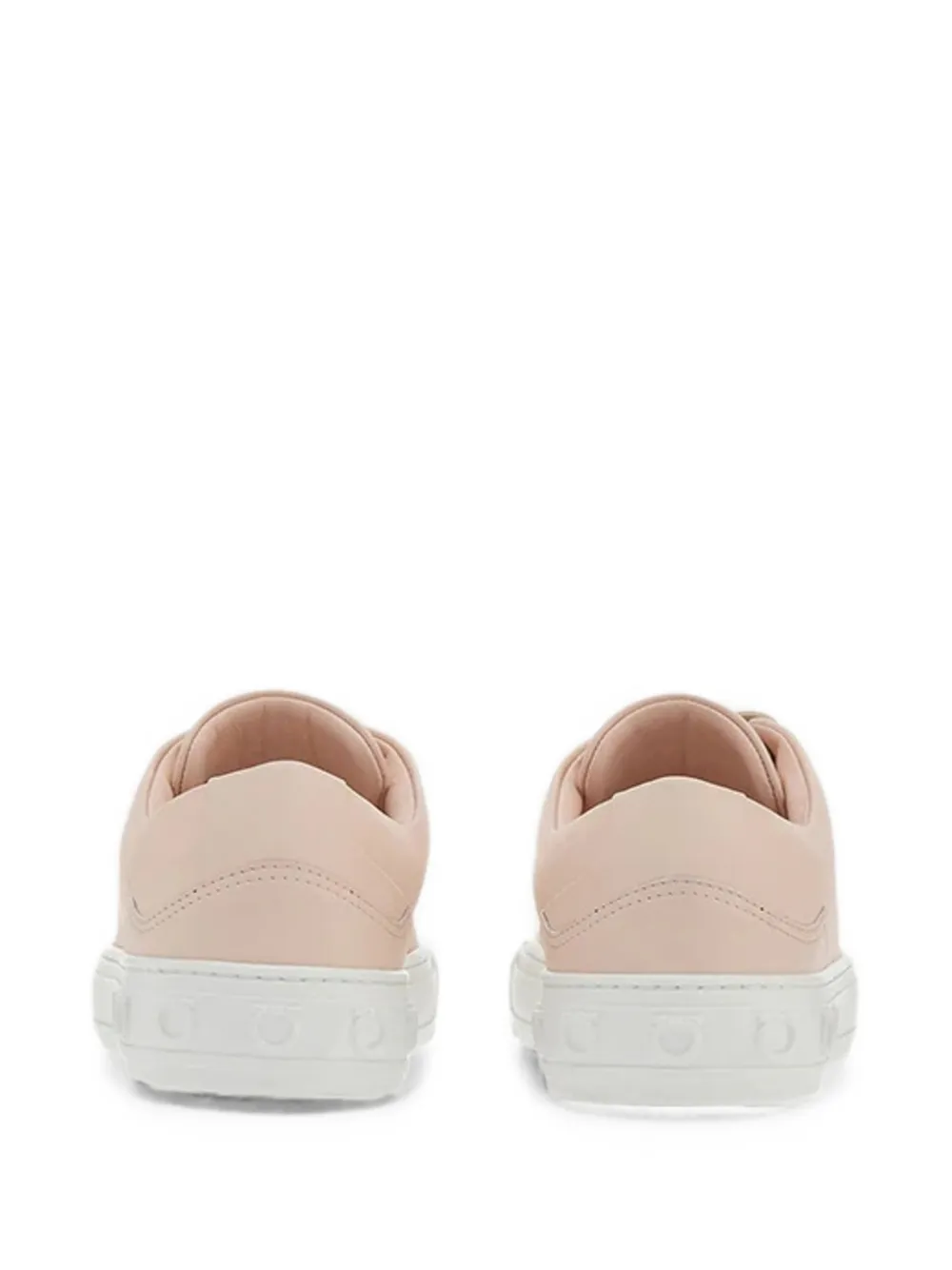 Ferragamo Gancini-plaque leather sneakers Roze