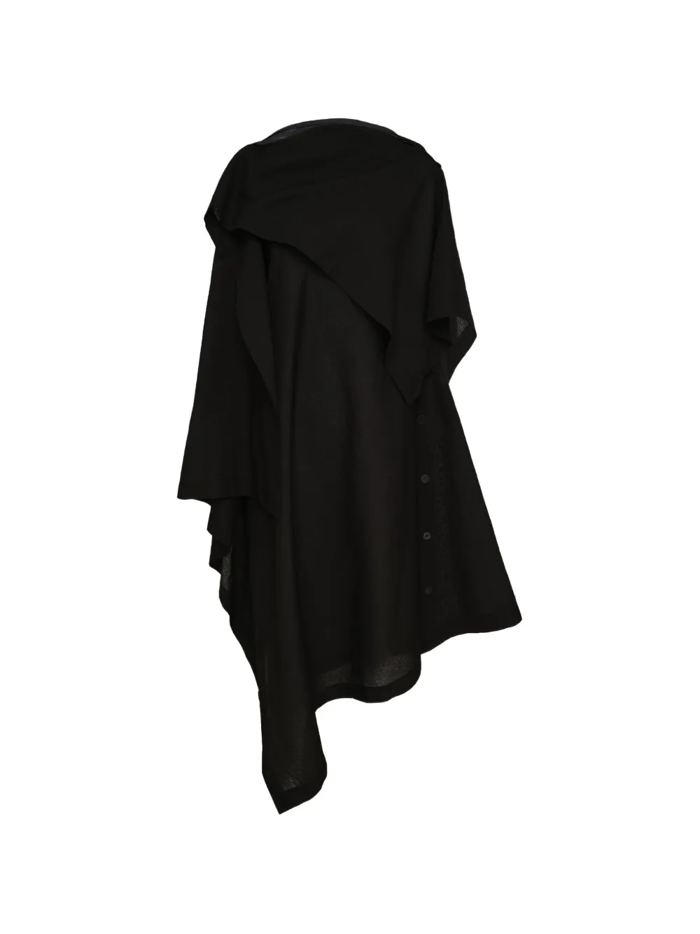 Issey Miyake asymmetric draped dress - Nero