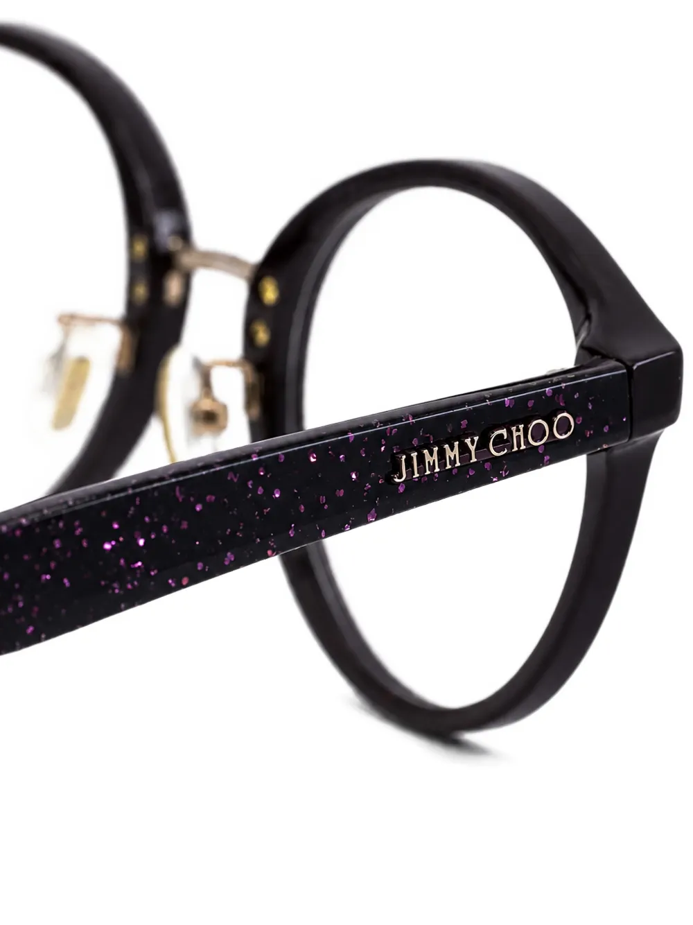 Jimmy Choo Eyewear Bril met rond montuur Zwart