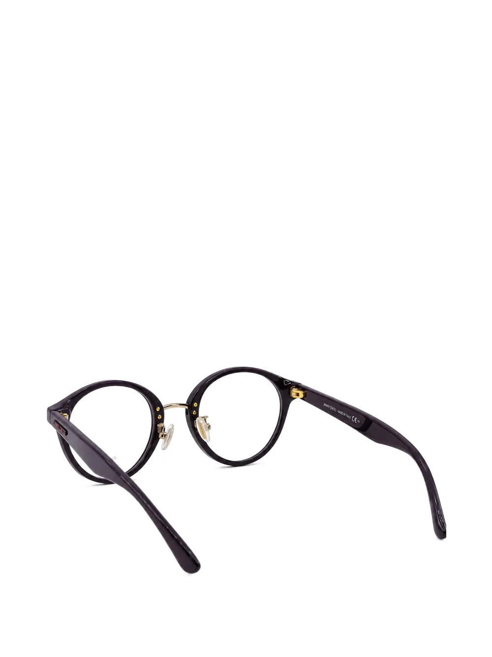 Jimmy Choo Eyewear Bril met rond montuur Zwart