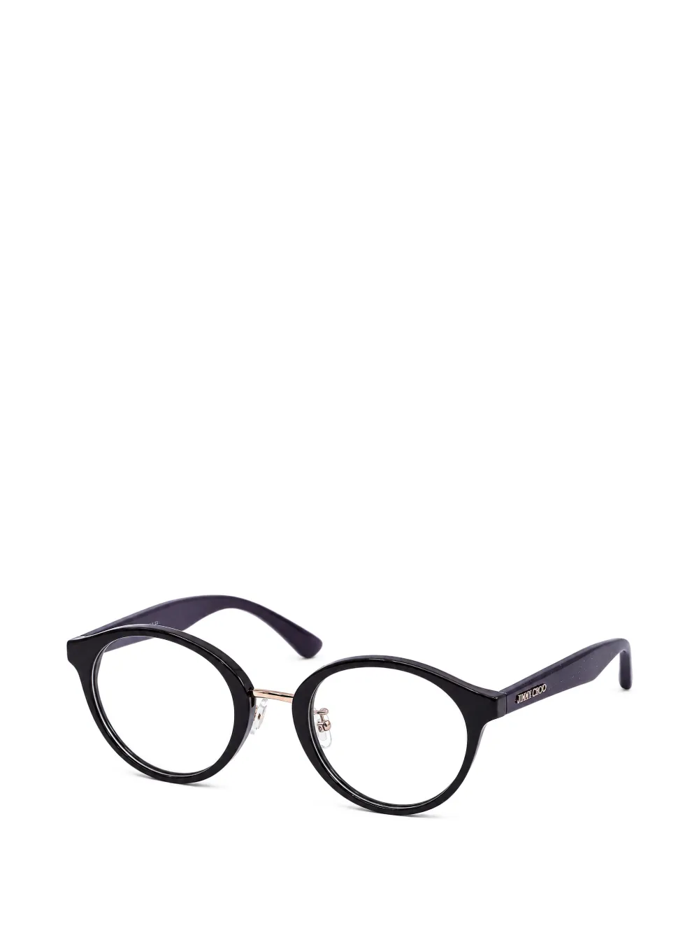 Jimmy Choo Eyewear Bril met rond montuur Zwart