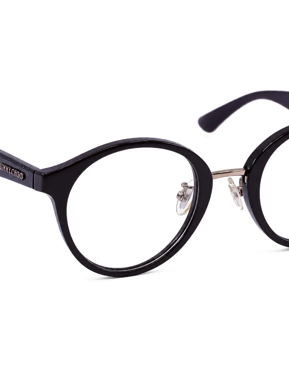 Jimmy Choo Eyewear Bril met rond montuur Zwart