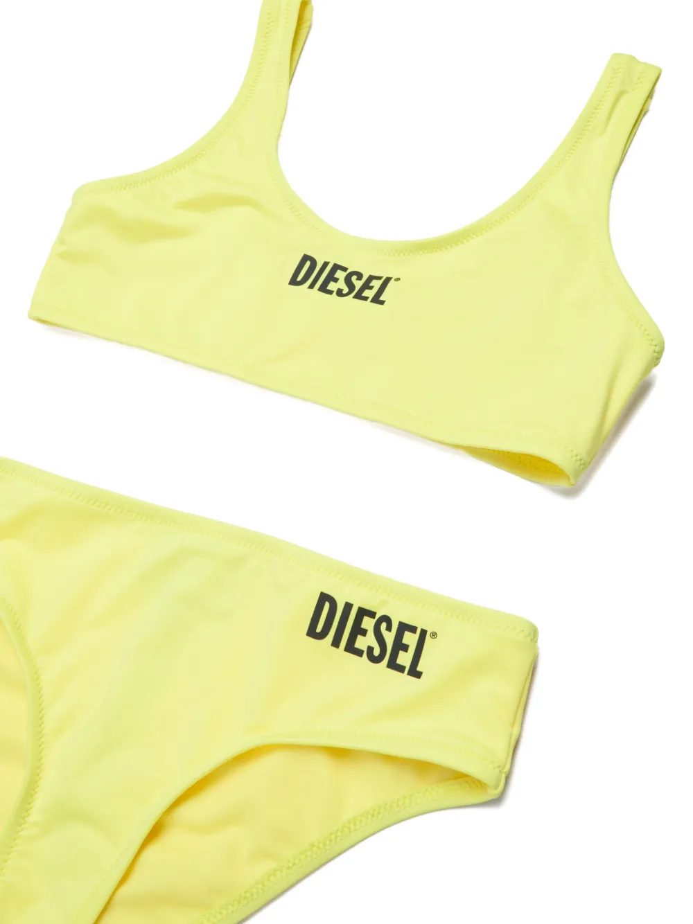 Diesel Kids Bikini met logoprint Geel