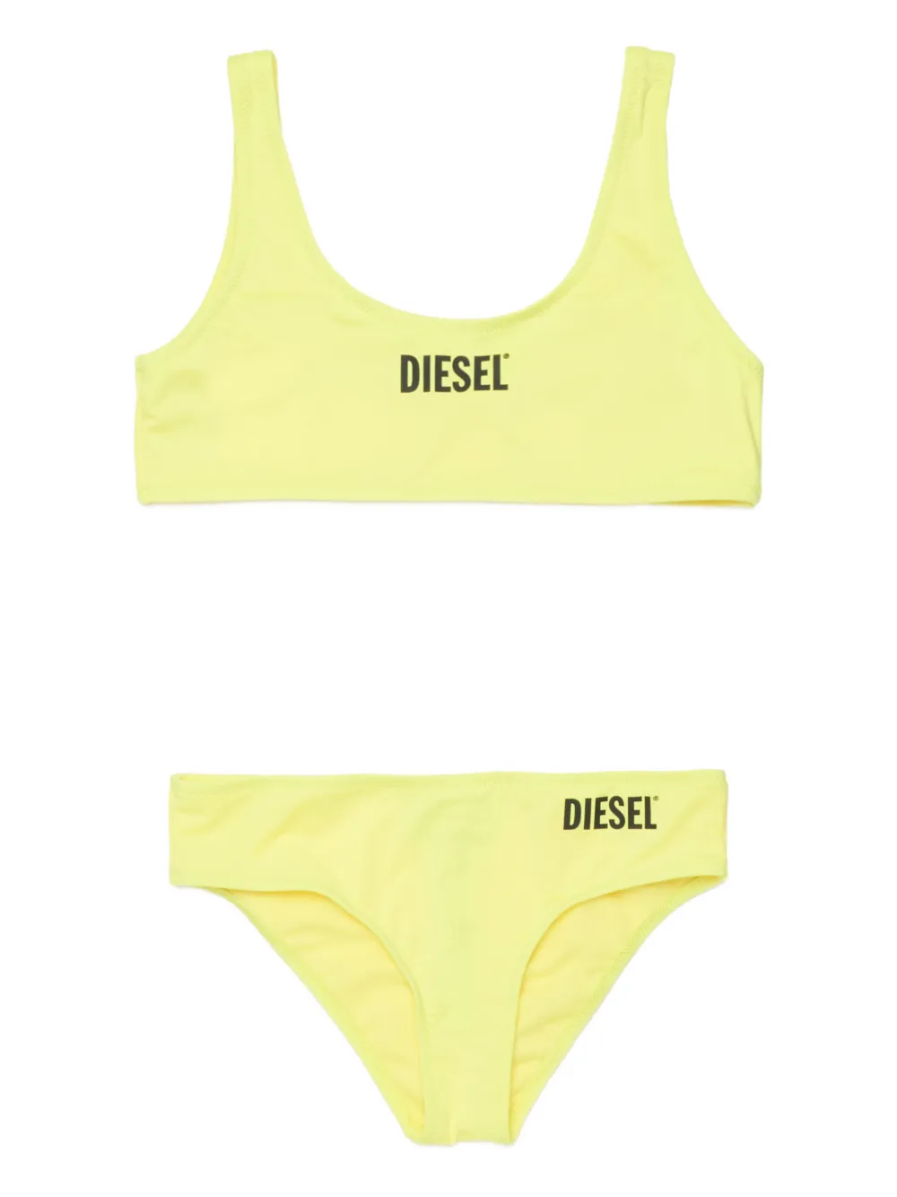 Diesel Kids logo-print bikini - Yellow