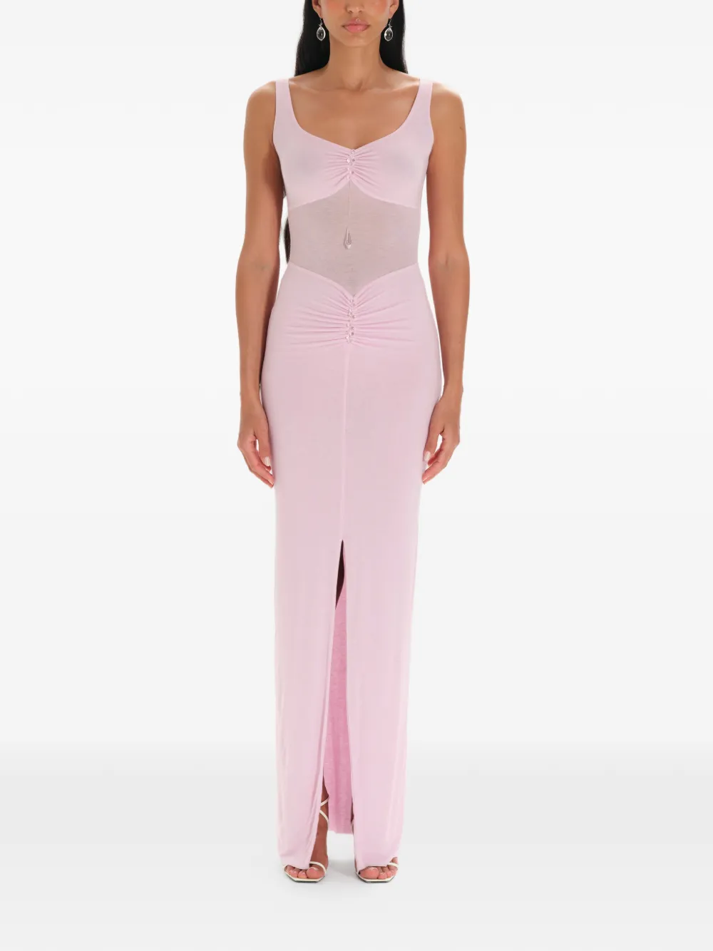 MANURÍ Kristen 2.5 bead-detail maxi dress - Rosa