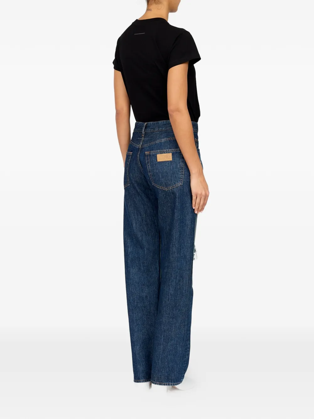 MM6 Maison Margiela Jeans met barrel pijpen Blauw
