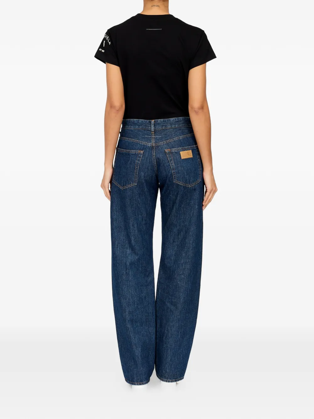 MM6 Maison Margiela Jeans met barrel pijpen Blauw