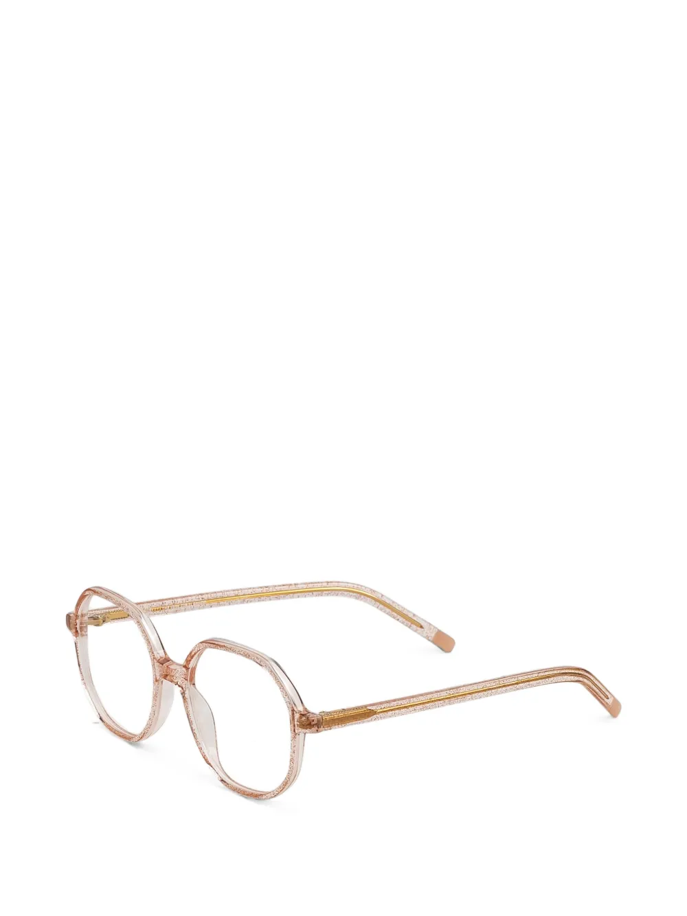 Kaleos Murphy bril met geometrisch montuur Beige