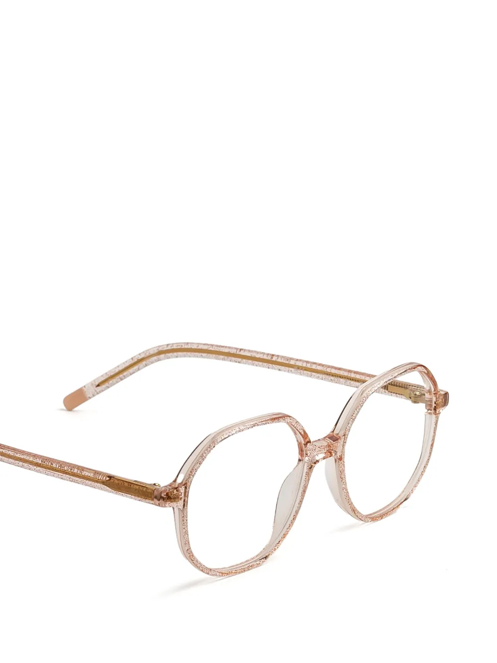 Kaleos Murphy bril met geometrisch montuur Beige