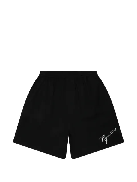 Represent logo-embroidered drawstring shorts