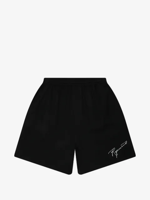 Represent logo-embroidered drawstring shorts