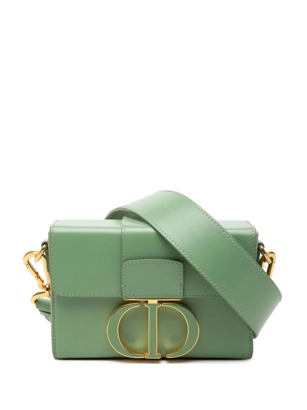 Christian Dior Pre-Owned 2020 Micro Smooth Calfskin 30 Montaigne Flap crossbody bag - Verde