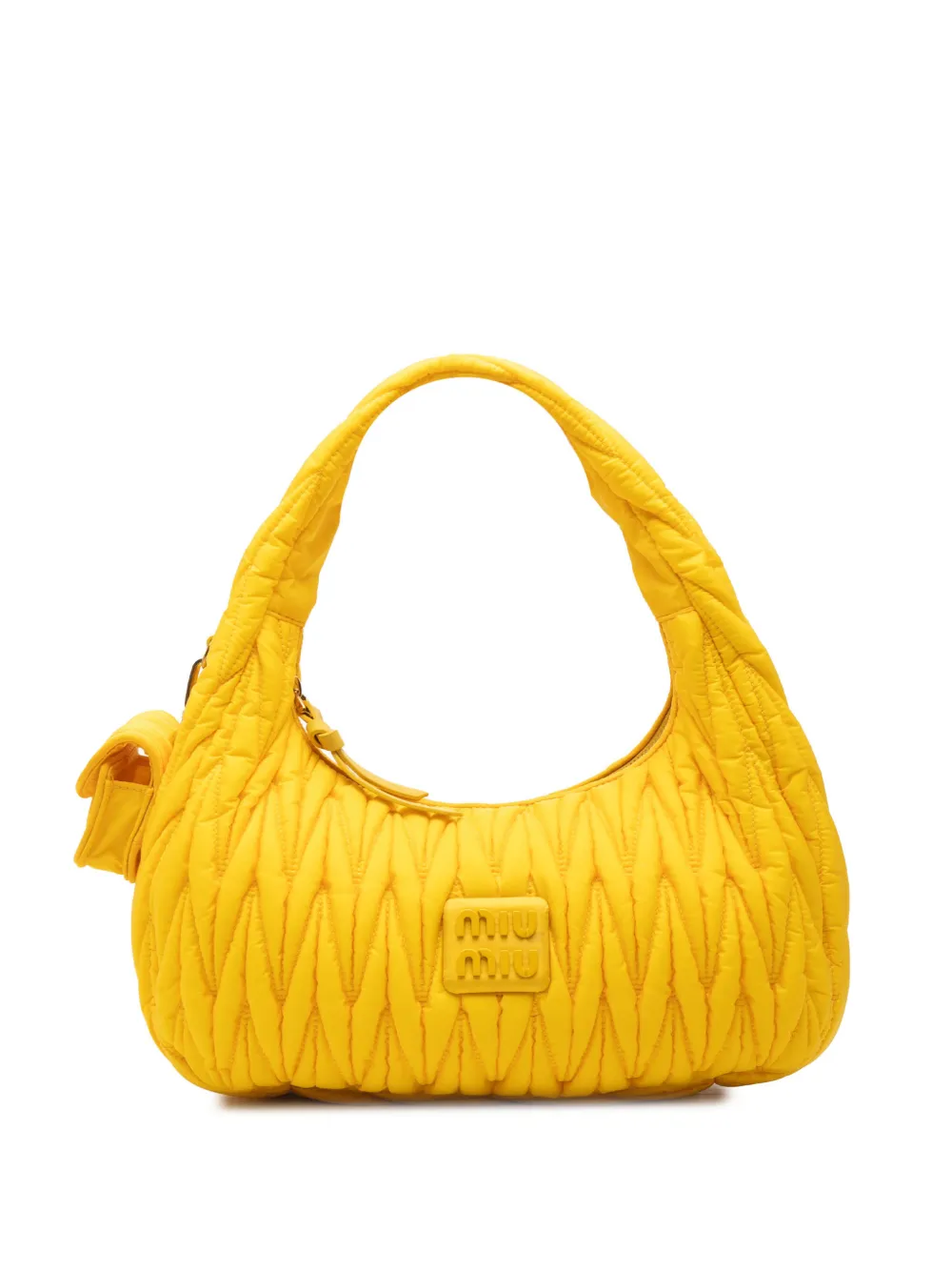 Miu Miu Pre-Owned 2010-2026 Matelasse Tessuto Wander hobo bag - Giallo