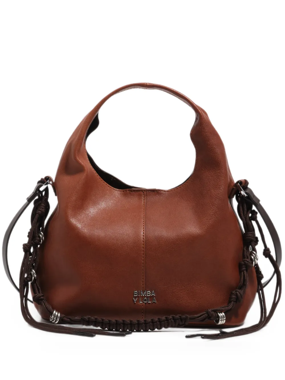 Bimba y Lola Kleine Papiertasche aus dunklem Leder - Braun