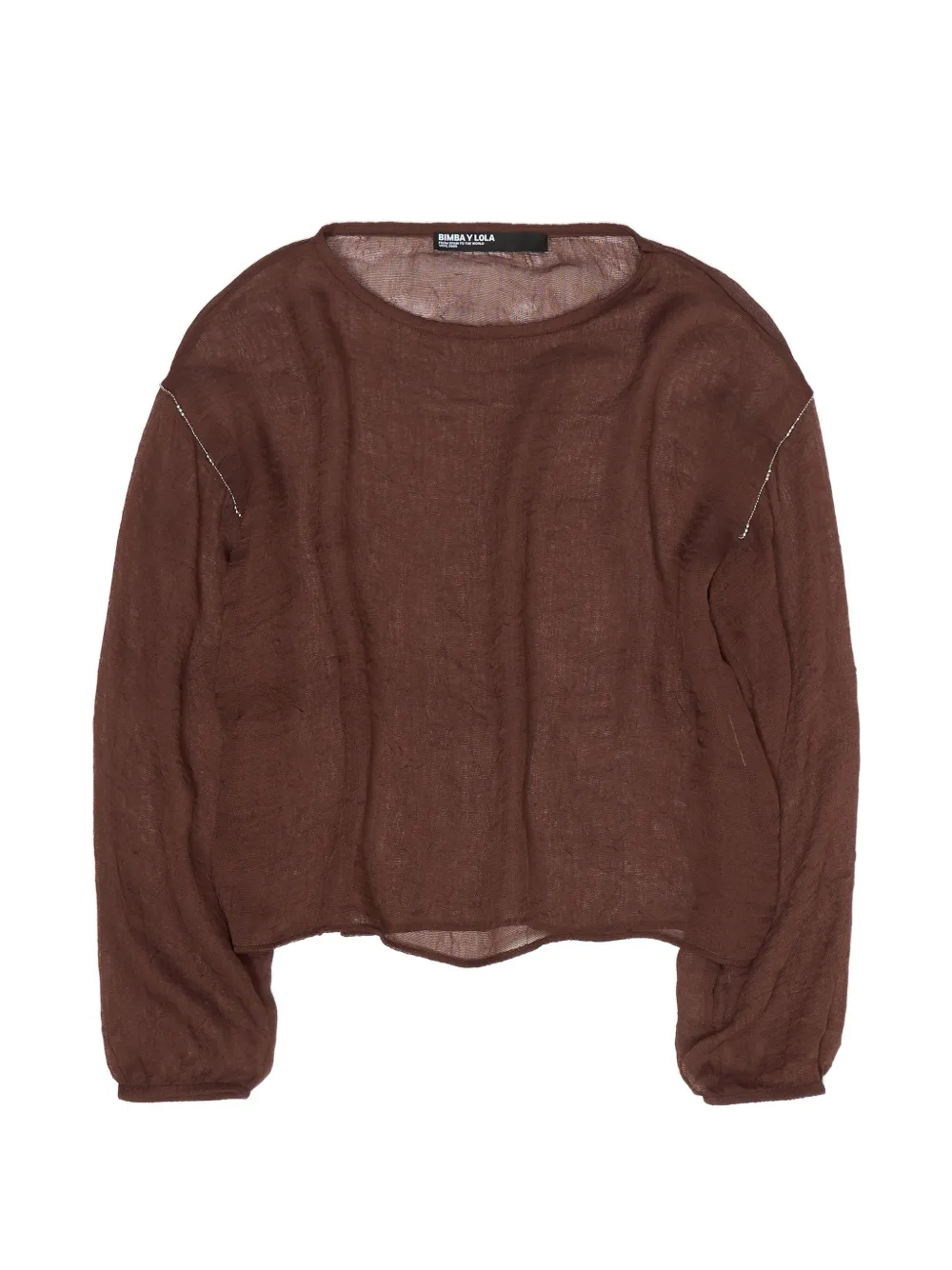 Bimba y Lola Kastiger Pullover mit Metallic-Perlen - Braun