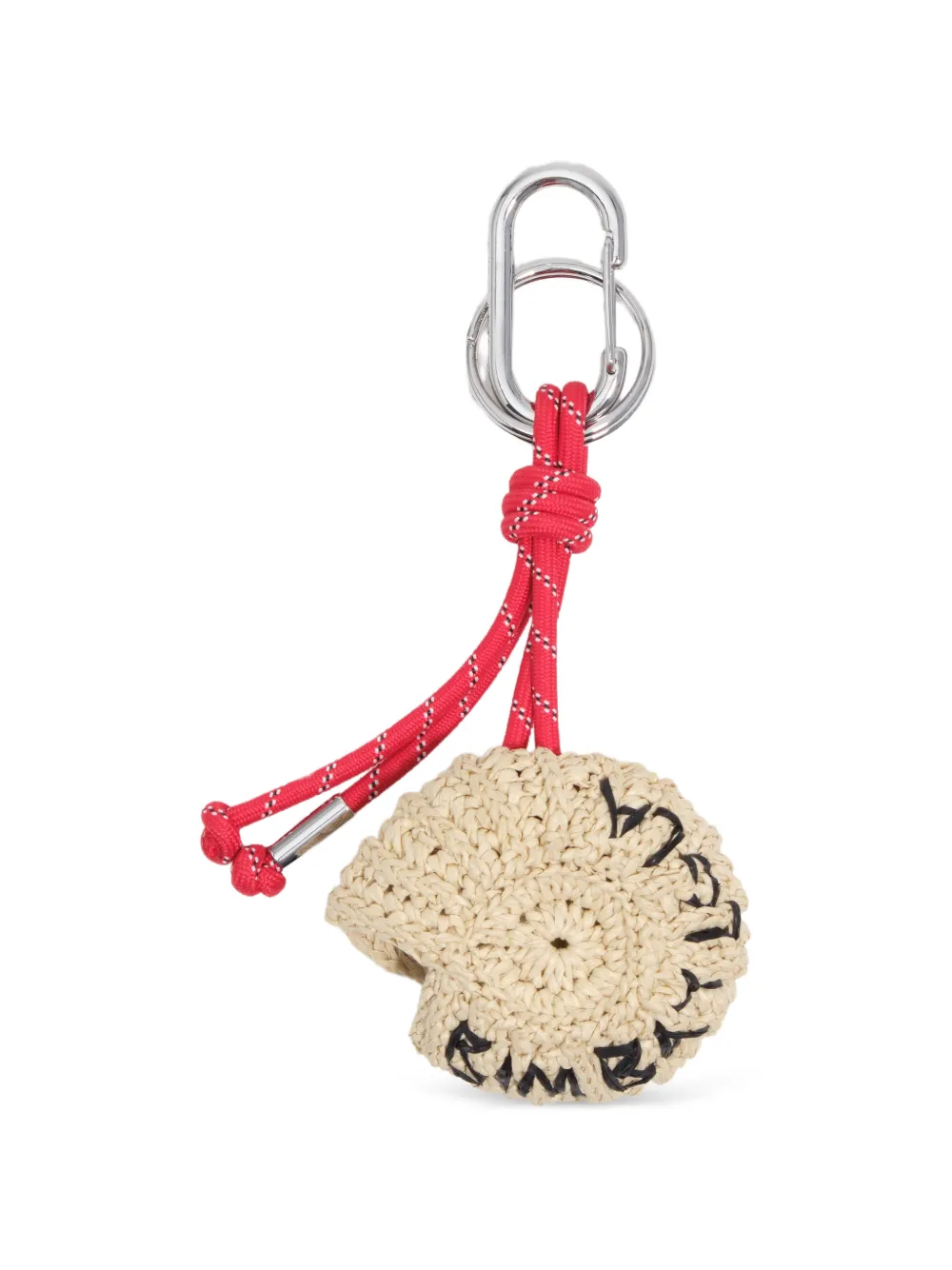 BIMBA Y LOLA Natural Schlüsselanhänger mit Muschelform in Raffiabast - Nude