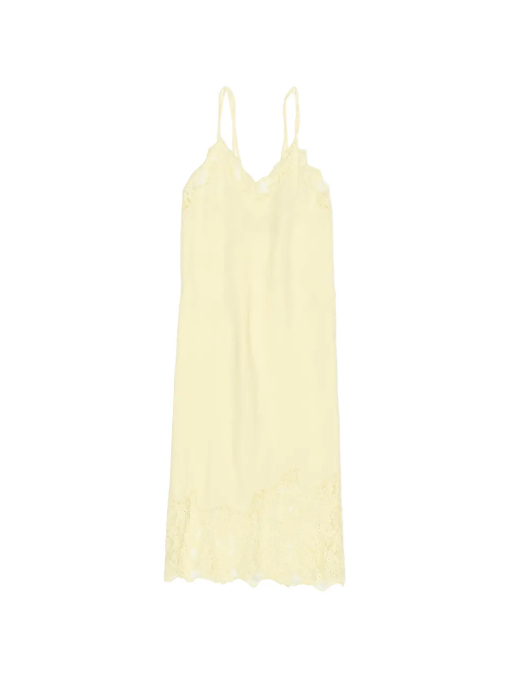 BIMBA Y LOLA Linnen jurk met V-hals en verwassen effect Geel
